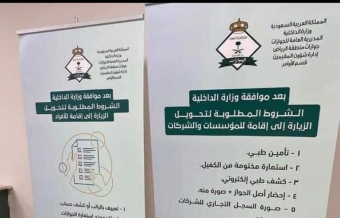 بالخطوات طريقة تحويل الزيارة الى إقامة في السعودية