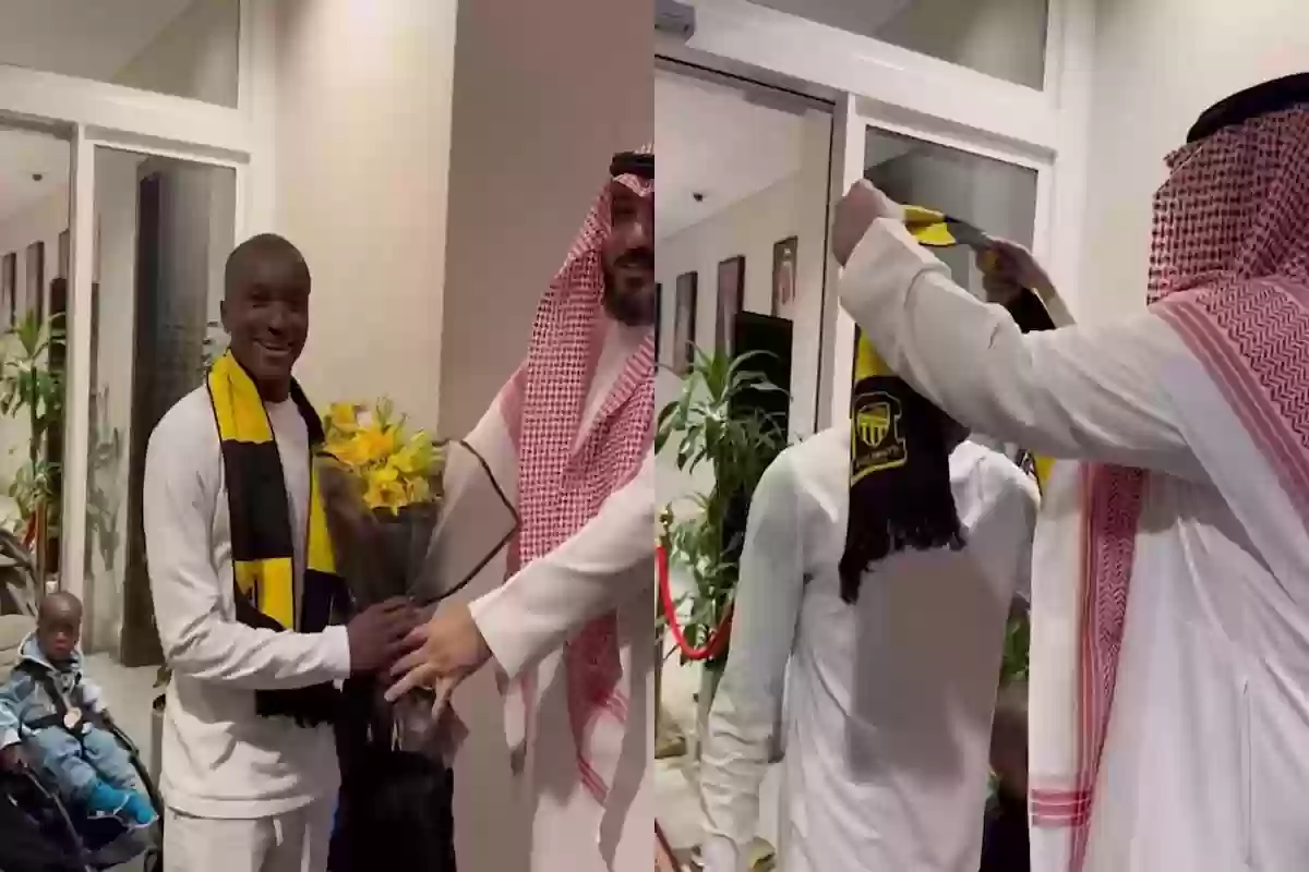 حمد الله ومسؤولي الاتحاد في استقبال موسى ديابي