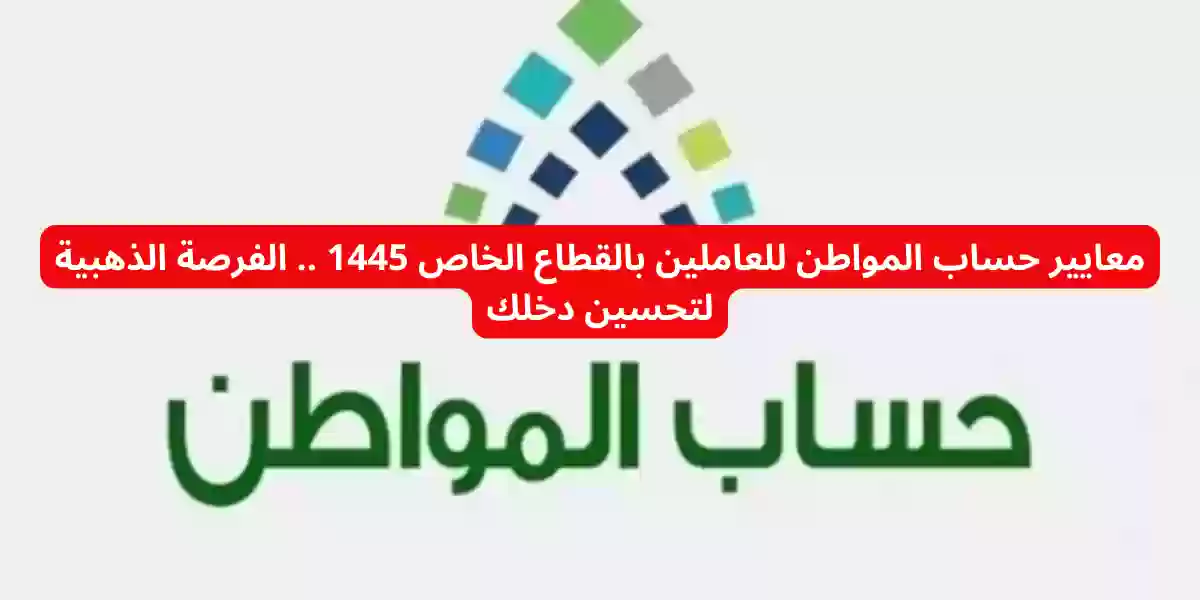 معايير حساب المواطن للعاملين بالقطاع الخاص