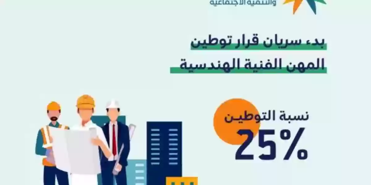 شروط توطين المهن الهندسية