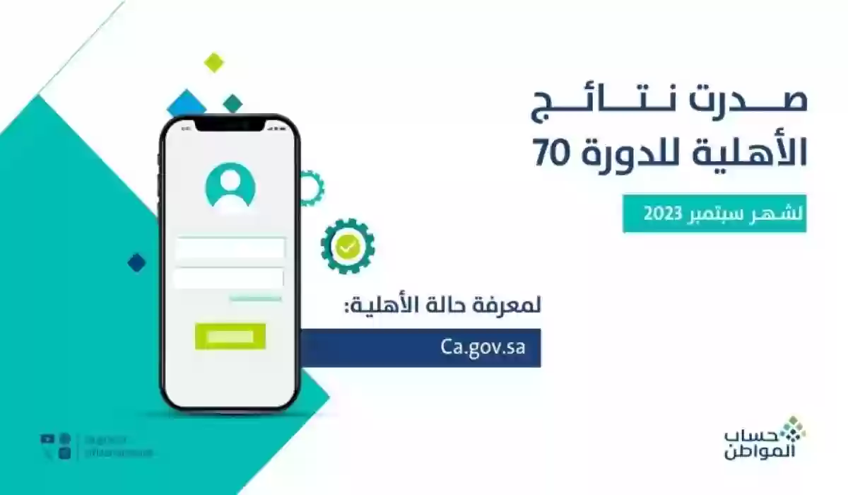 حساب المواطن يعلن صدور نتائج الأهلية للدورة الـ70 شهر سبتمبر