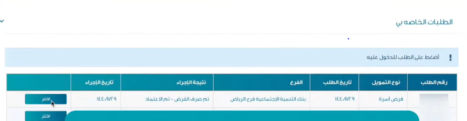 كم مدة معالجة الطلب في بنك التنمية؟